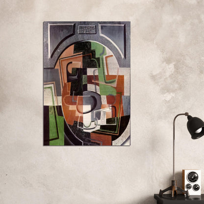 STILL LIFE ON PLAQUE 1917 - Juan Gris Brushed Aluminum Print - 70x100 cm / 28x40 inches | Juan Gris Aluminum Print | Juan Gris Prints