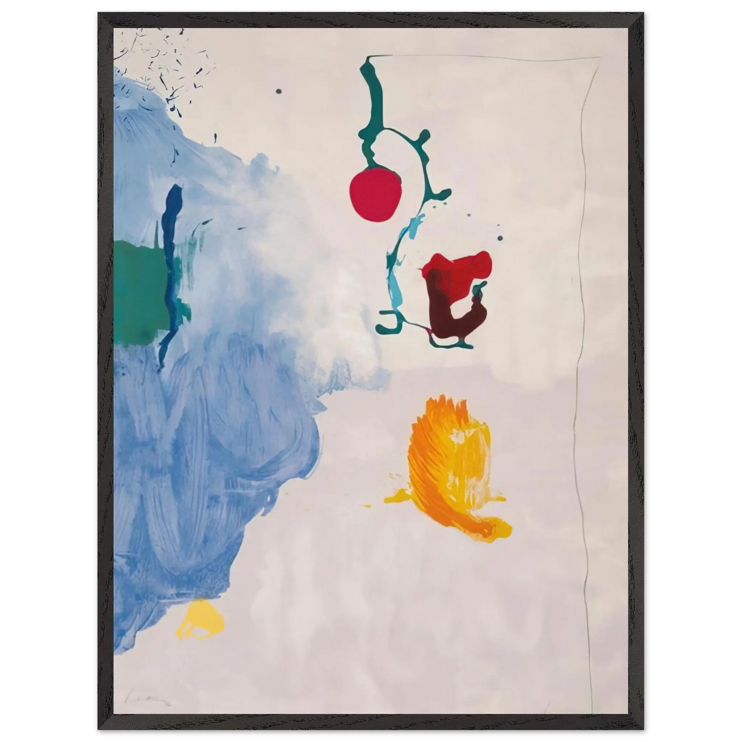 Helen Frankenthaler - Eve - 1995 Wall art - 15x20 cm / 6x8 Inches - Premium Wooden Framed Poster With Fine Art Paper - Wood frame