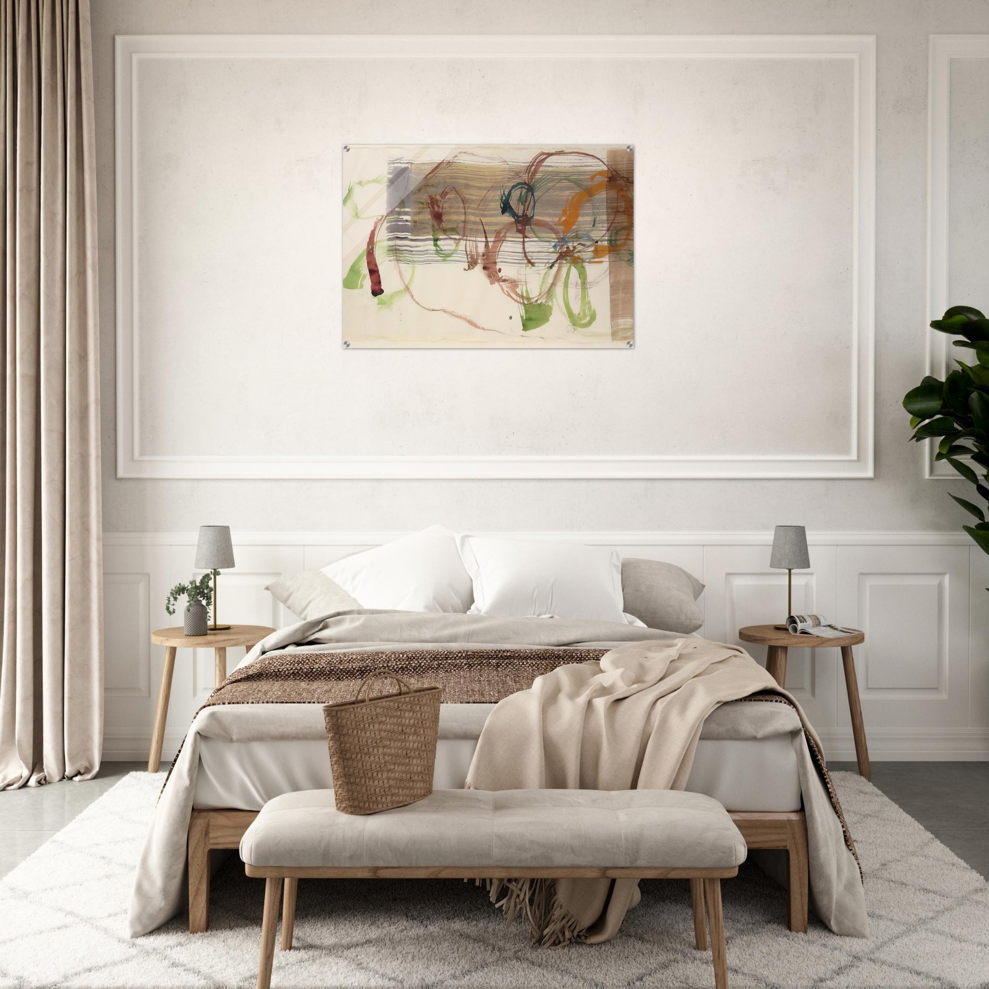 New River Watercolor, Series I, No. 3 - 1988 - John Cage Acrylic Print - 70x100 cm / 28x40″ inches | John Cage Wall Art | John Cage Prints