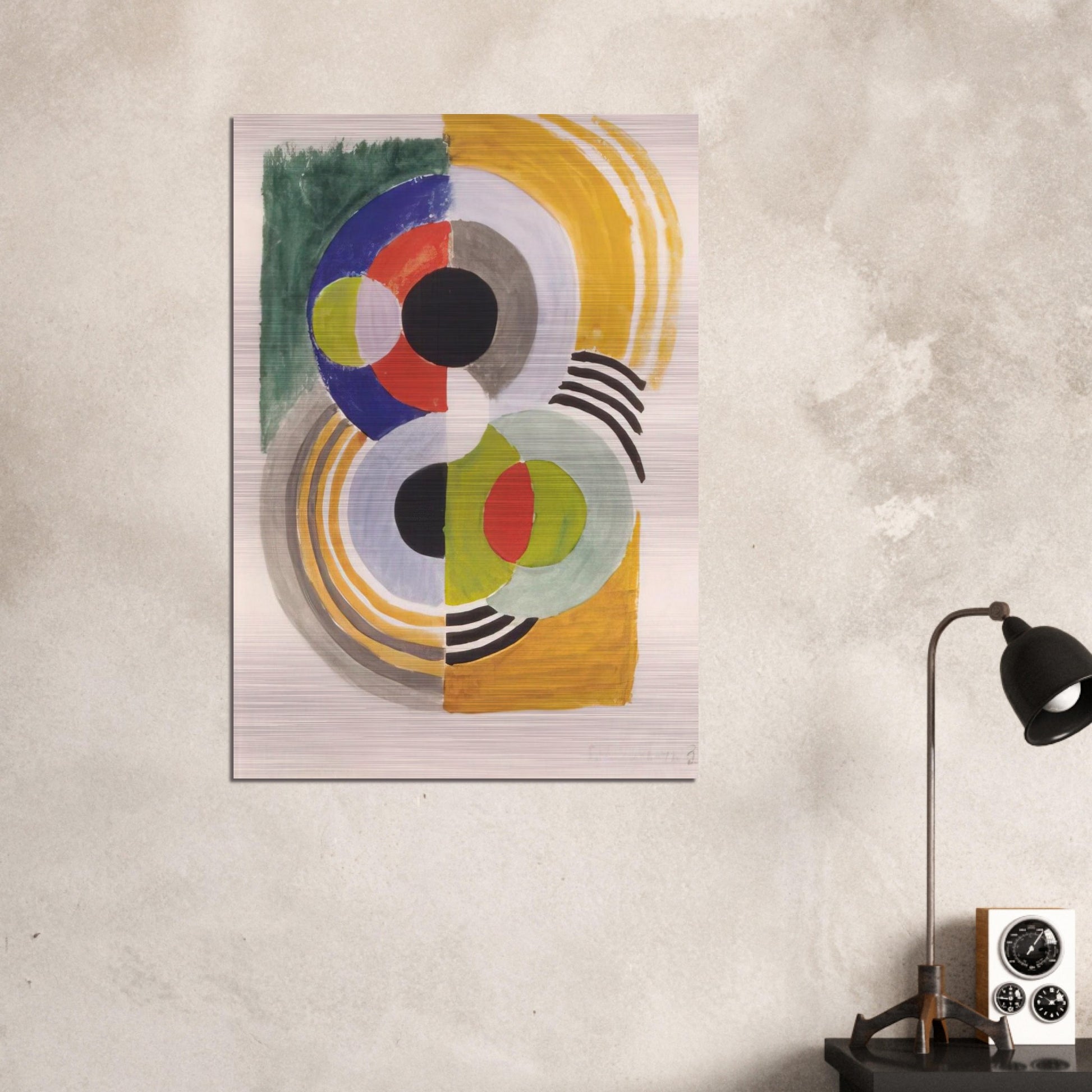 COMPOSITION WITH DISCS - Sonia Delaunay Brushed Aluminum Print - 70x100 cm / 28x40 inches | Sonia Delaunay Aluminum Print | Sonia Delaunay Prints