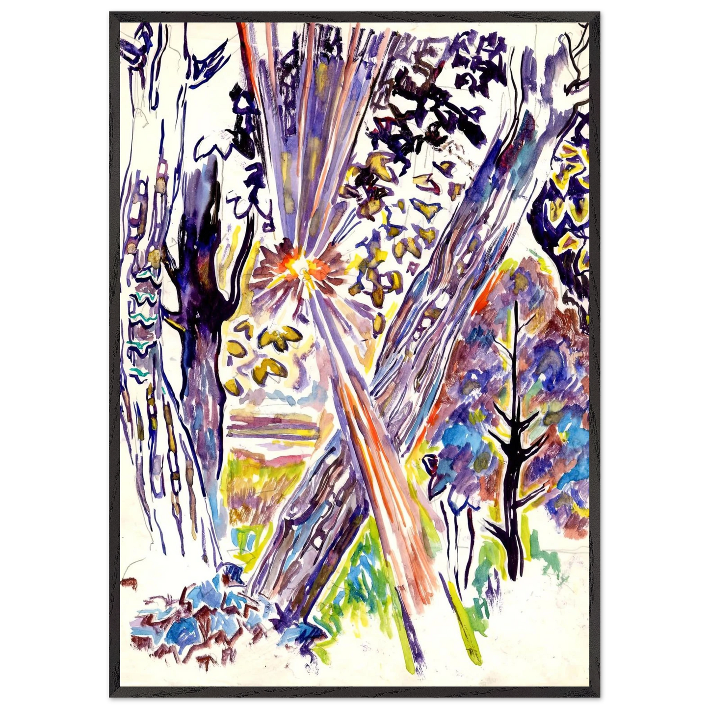 Walter Inglis Anderson - Walter Anderson Wall art - 50x70 cm / 20x28 inches - Premium Wooden Framed Poster With Fine Art Paper-canvas - Black frame