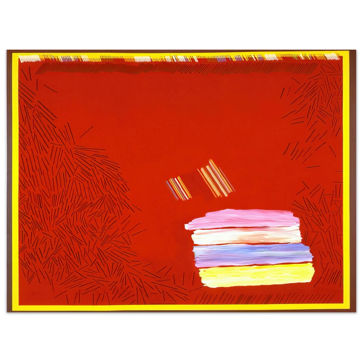 Ronnie Landfield - Saint Augustine - 1968  75x100 cm / 30x40inches Fine Art Poster