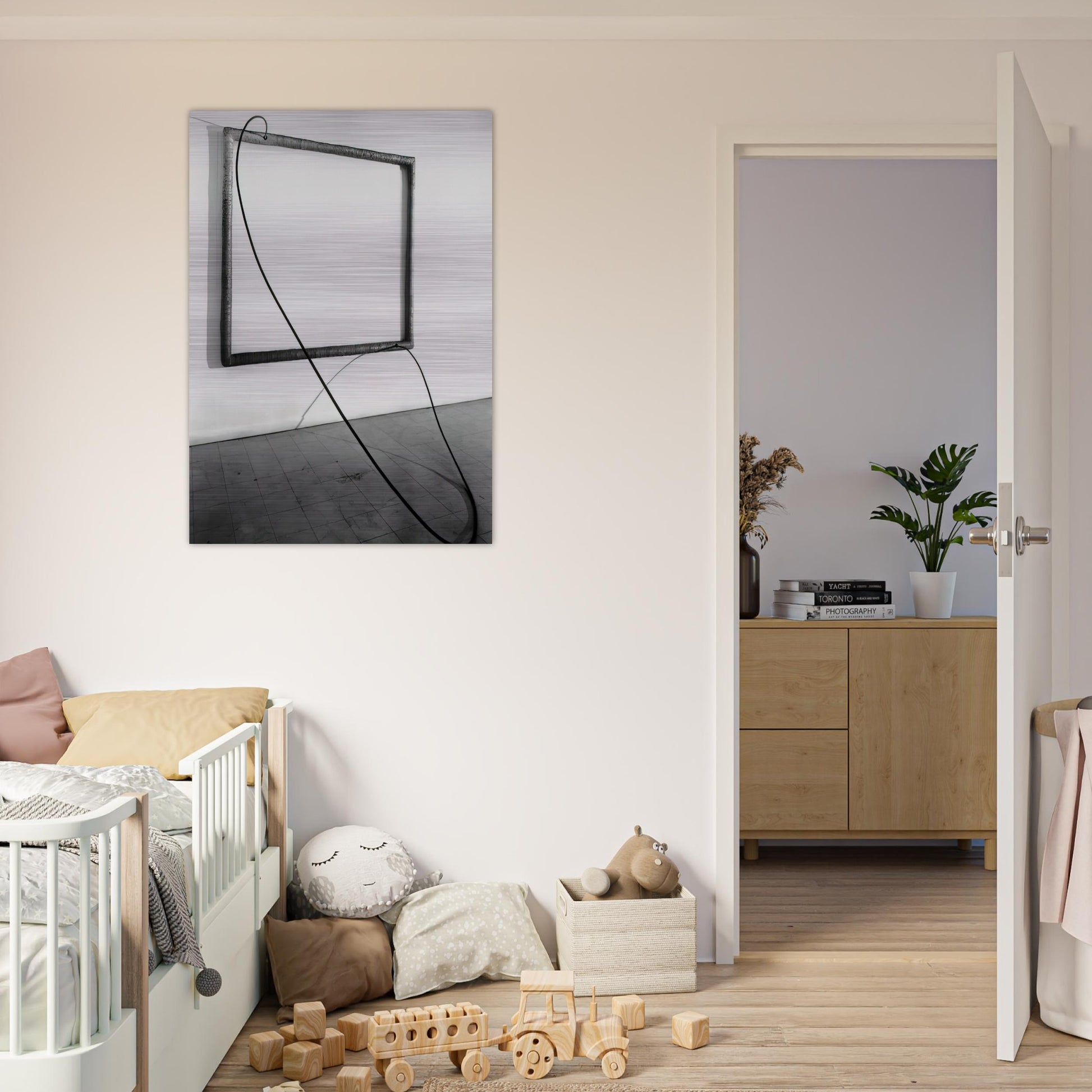 HANG UP 1966 1 - Eva Hesse Brushed Aluminum Print - 70x100 cm / 28x40 inches | Eva Hesse Aluminum Print | Eva Hesse Prints