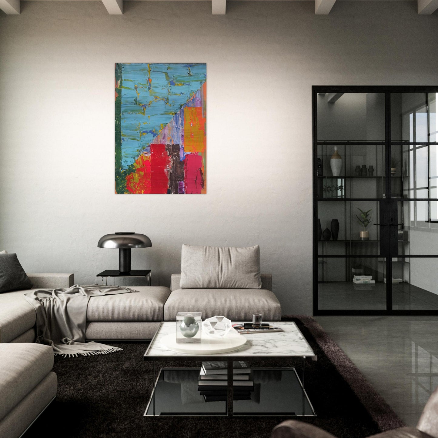 25.4.78 - 1978 - John Hoyland Brushed Aluminum Print - 70x100 cm / 28x40 inches | John Hoyland Aluminum Print | John Hoyland Prints