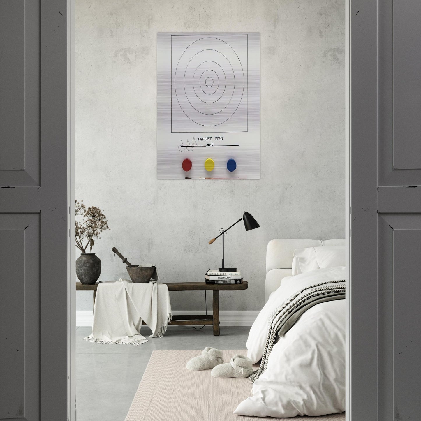 TARGET ULAE 89 - Jasper Johns Brushed Aluminum Print - 70x100 cm / 28x40 inches | Jasper Johns Aluminum Print | Jasper Johns Prints