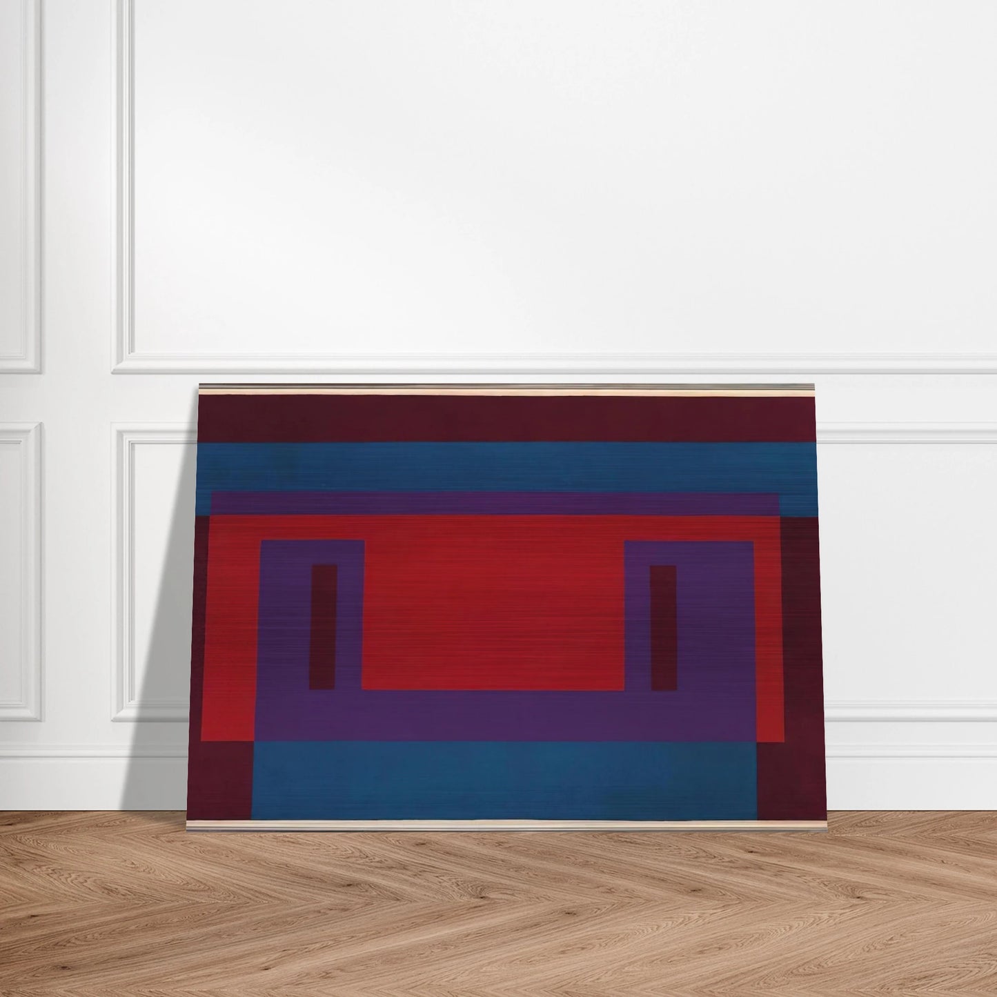 RED WALL 1956 - Josef Albers Brushed Aluminum Print - 70x100 cm / 28x40 inches | Josef Albers Aluminum Print | Josef Albers Prints