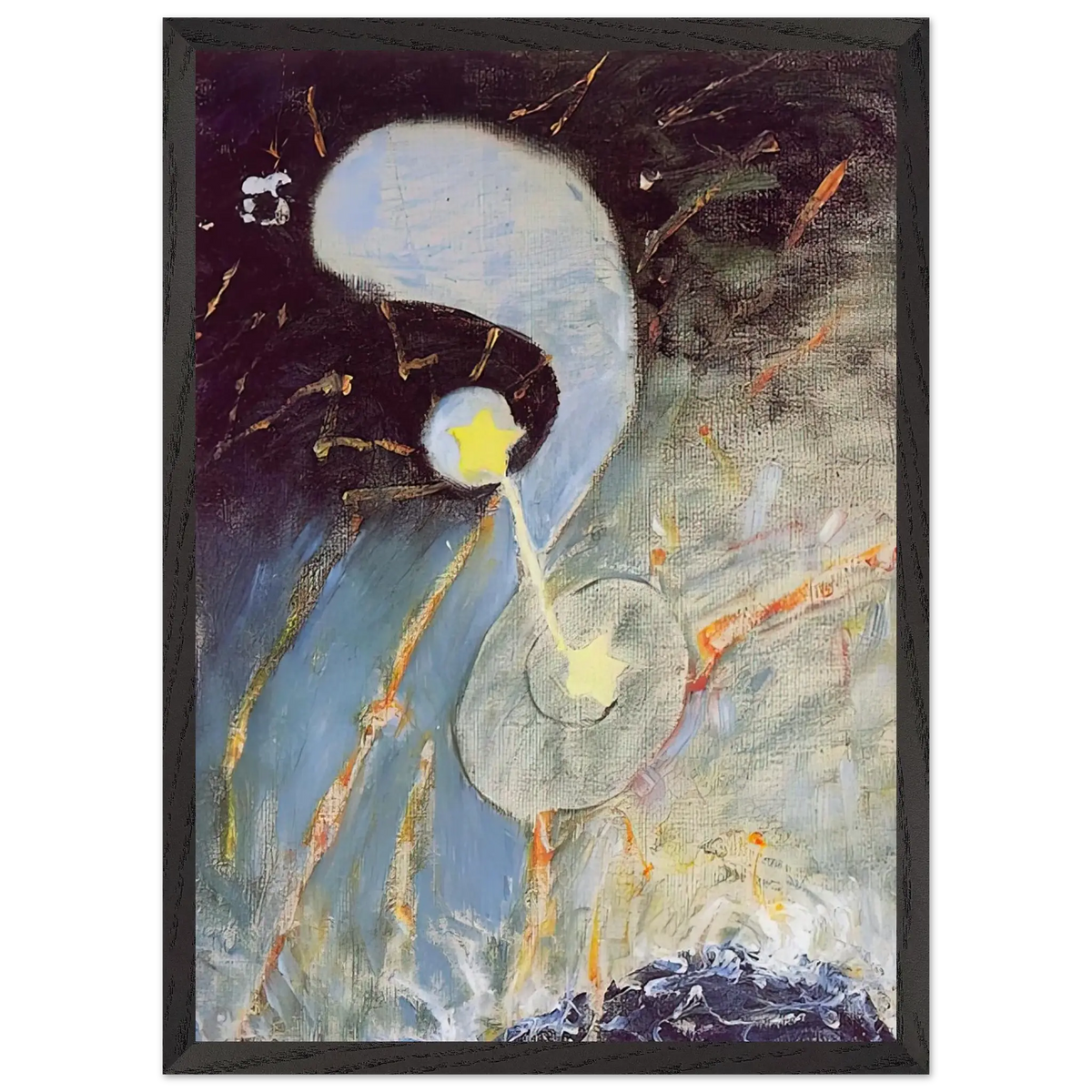 Hilma af Klint - CHAOS NR 2 1906 Wall art - 50x70 cm / 20x28 Inches - Premium Wooden Framed Poster With Fine Art Paper - Wood frame