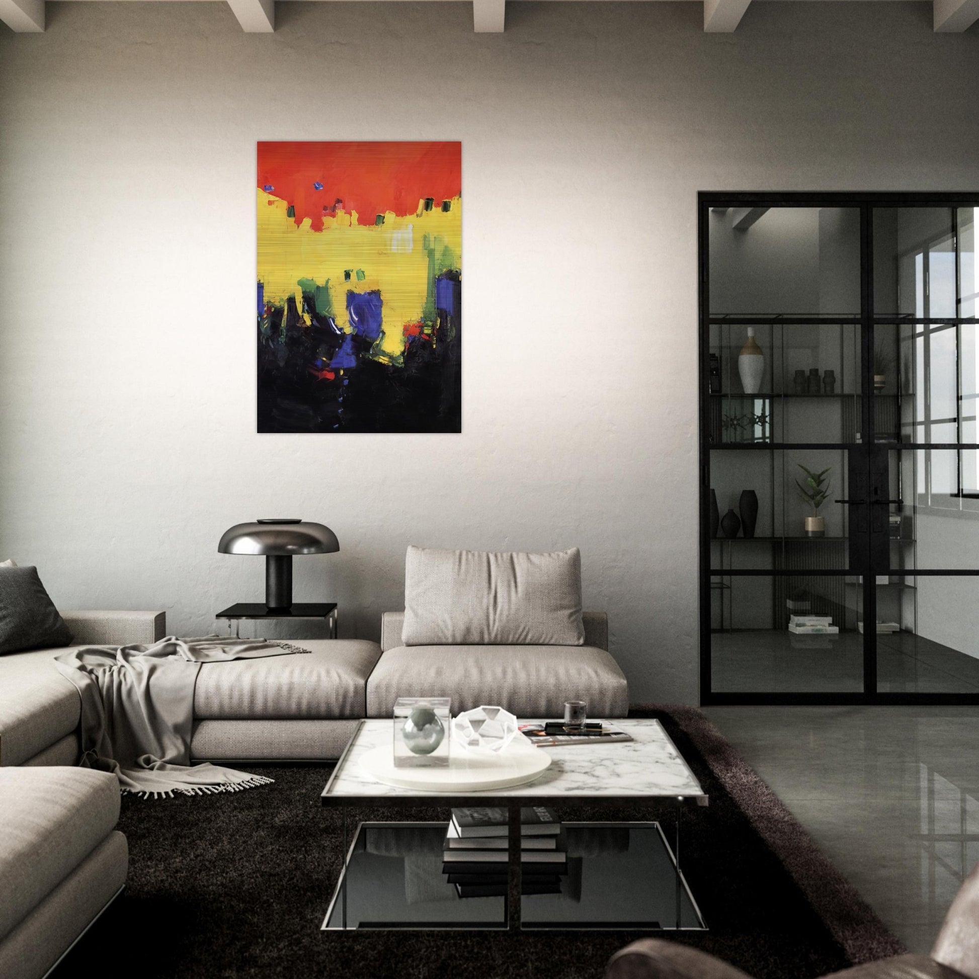 Above Deep Waters - Hans Hofmann Brushed Aluminum Print - 70x100 cm / 28x40 inches | Hans Hofmann Aluminum Print | Hans Hofmann Prints