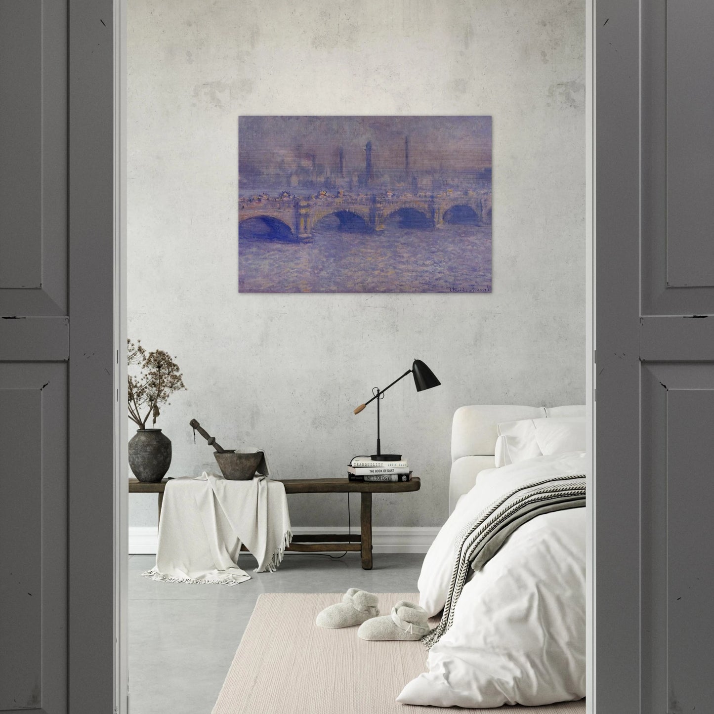 Waterloo Bridge, Sunlight Effect - claude monet Brushed Aluminum Print - 70x100 cm / 28x40 inches | claude monet Aluminum Print | claude monet Prints
