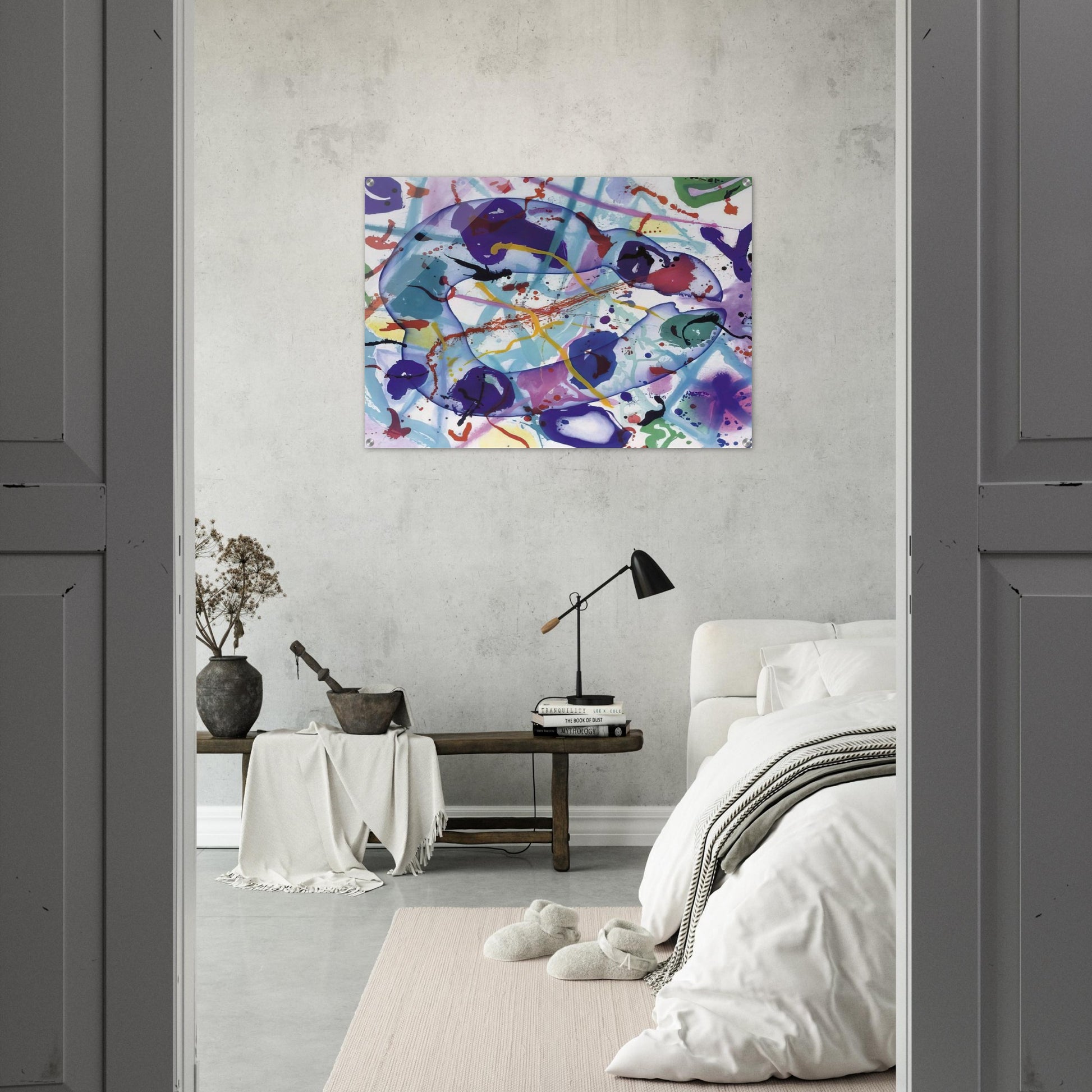 Trietto 4  SFE 077RC  - Sam Francis Acrylic Print - 70x100 cm / 28x40″ inches