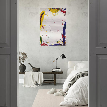 Upper Yellow II  Lembark L73  - Sam Francis Brushed Aluminum Print - 70x100 cm / 28x40 inches | Sam Francis Aluminum Print | Sam Francis Prints