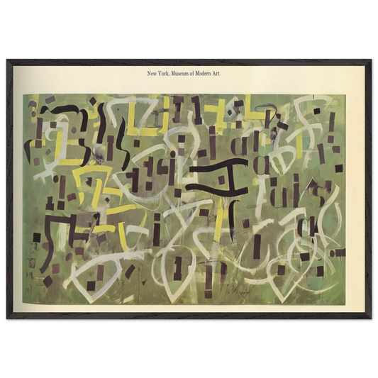 Number 9 In Praise of Gertrude Stein - 1950 - Bradley Walker Tomlin 70x100 cm / 28x40 inches Framed Art Print – Black Wooden Frame