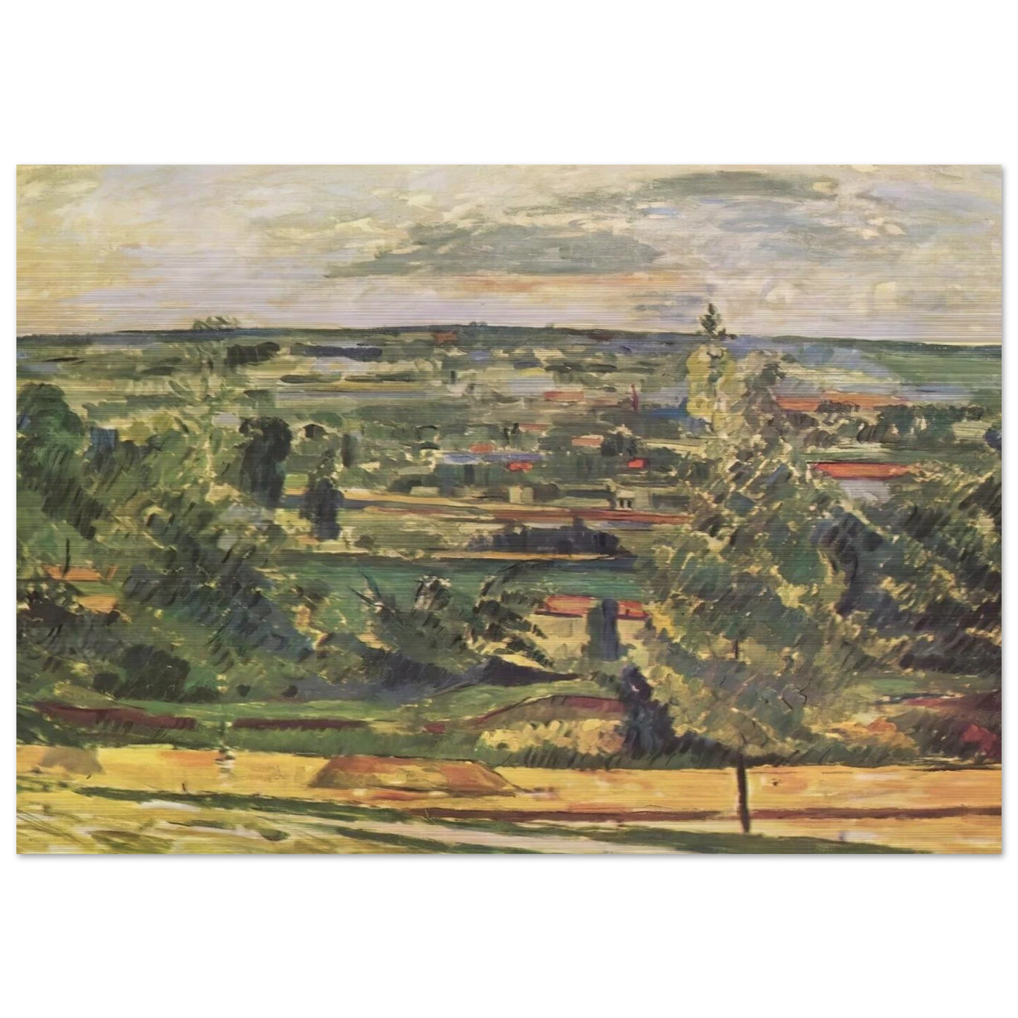 Landscape of the Jas de Bouffan - Paul Cézanne Brushed Aluminum Print - 70x100 cm / 28x40 inches | Paul Cézanne Aluminum Print | Paul Cézanne Prints