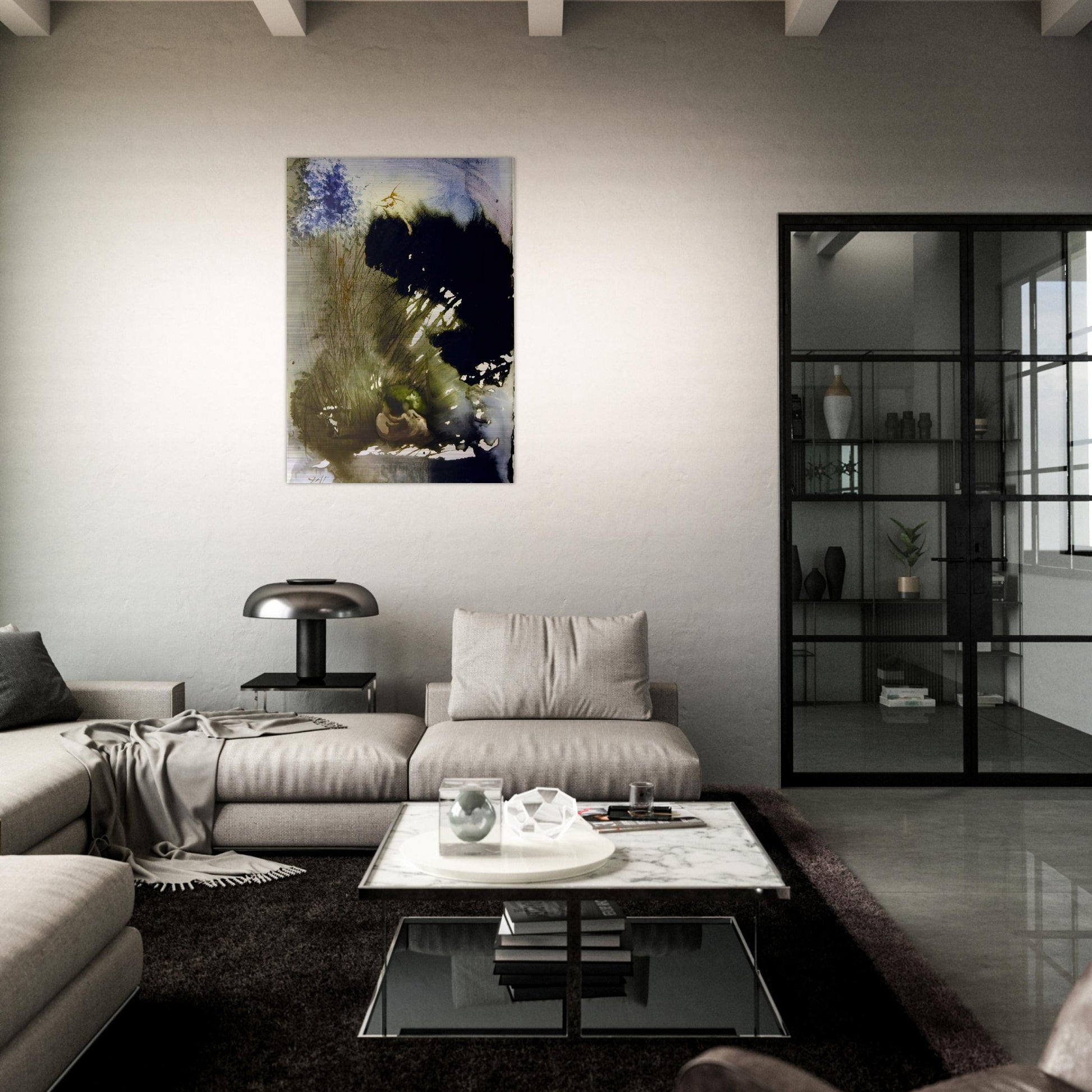 VIR ET MULIER IN PARADISO VOLUPTATIS 1967 - Salvador Dali Brushed Aluminum Print - 70x100 cm / 28x40 inches | Salvador Dali Aluminum Print | Salvador Dali Prints
