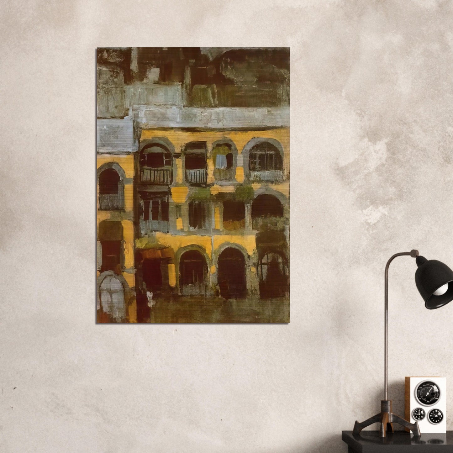 A blue house - Pablo Picasso Brushed Aluminum Print - 70x100 cm / 28x40 inches | Pablo Picasso Aluminum Print | Pablo Picasso Prints