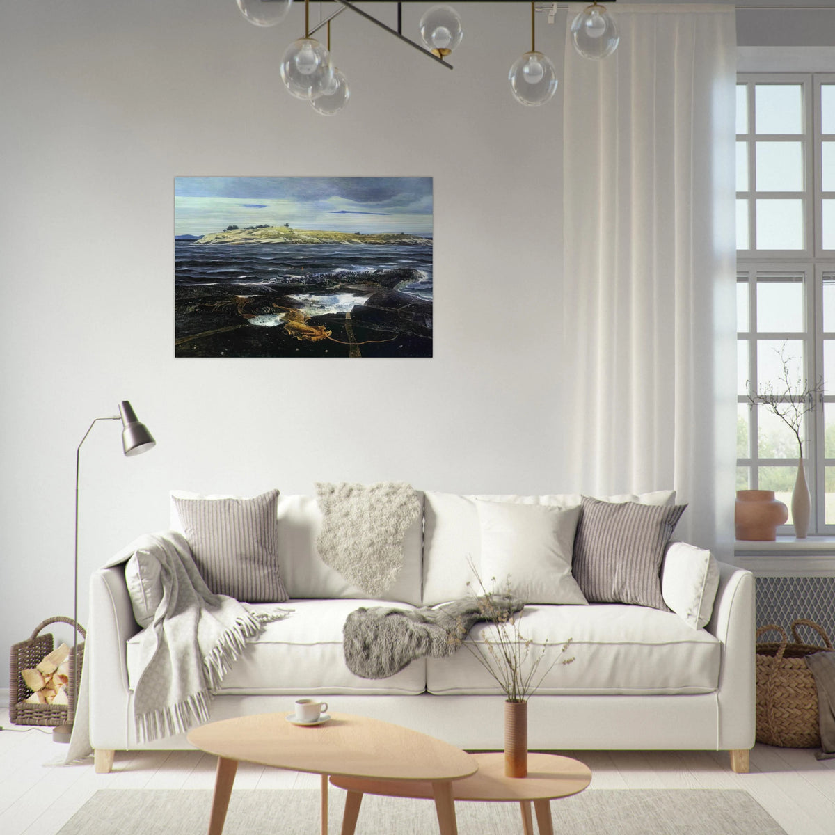 LITTLE CALDWELLS ISLAND - Andrew Wyeth Brushed Aluminum Print - 70x100 cm / 28x40 inches | Andrew Wyeth Aluminum Print | Andrew Wyeth Prints