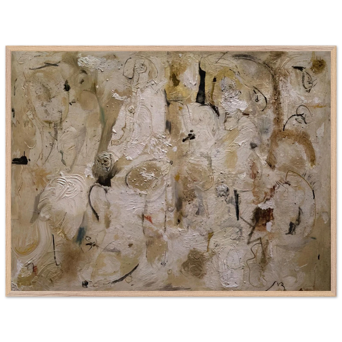 Helen Frankenthaler - Painted on 21st Street - 1951 Wall art - 45x60 cm / 18x24 inches - Premium Wooden Framed Poster With Fine Art Paper-canvas - Wood frame