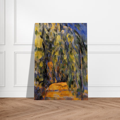 Bend in Forest Road - Paul Cézanne Brushed Aluminum Print - 70x100 cm / 28x40 inches | Paul Cézanne Aluminum Print | Paul Cézanne Prints