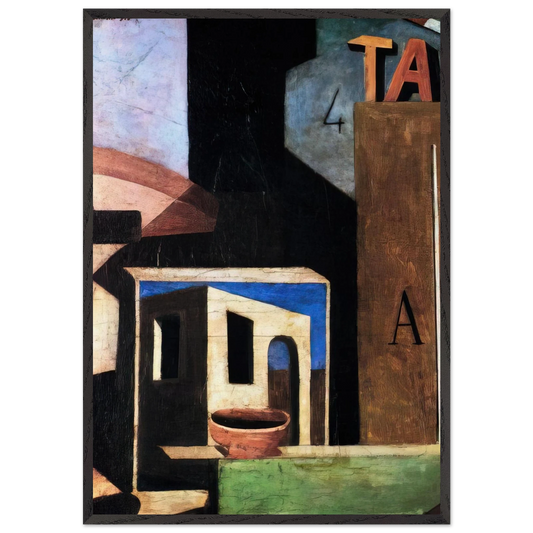 LA COMPOSIZIONE TA 1916 - Carlo Carra 70x100 cm / 28x40 inches Framed Art Print – Black Wooden Frame