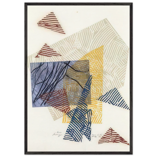 Buoy Landscape II - Sam Gilliam 70x100 cm / 28x40 inches Framed Art Print – Black Wooden Frame