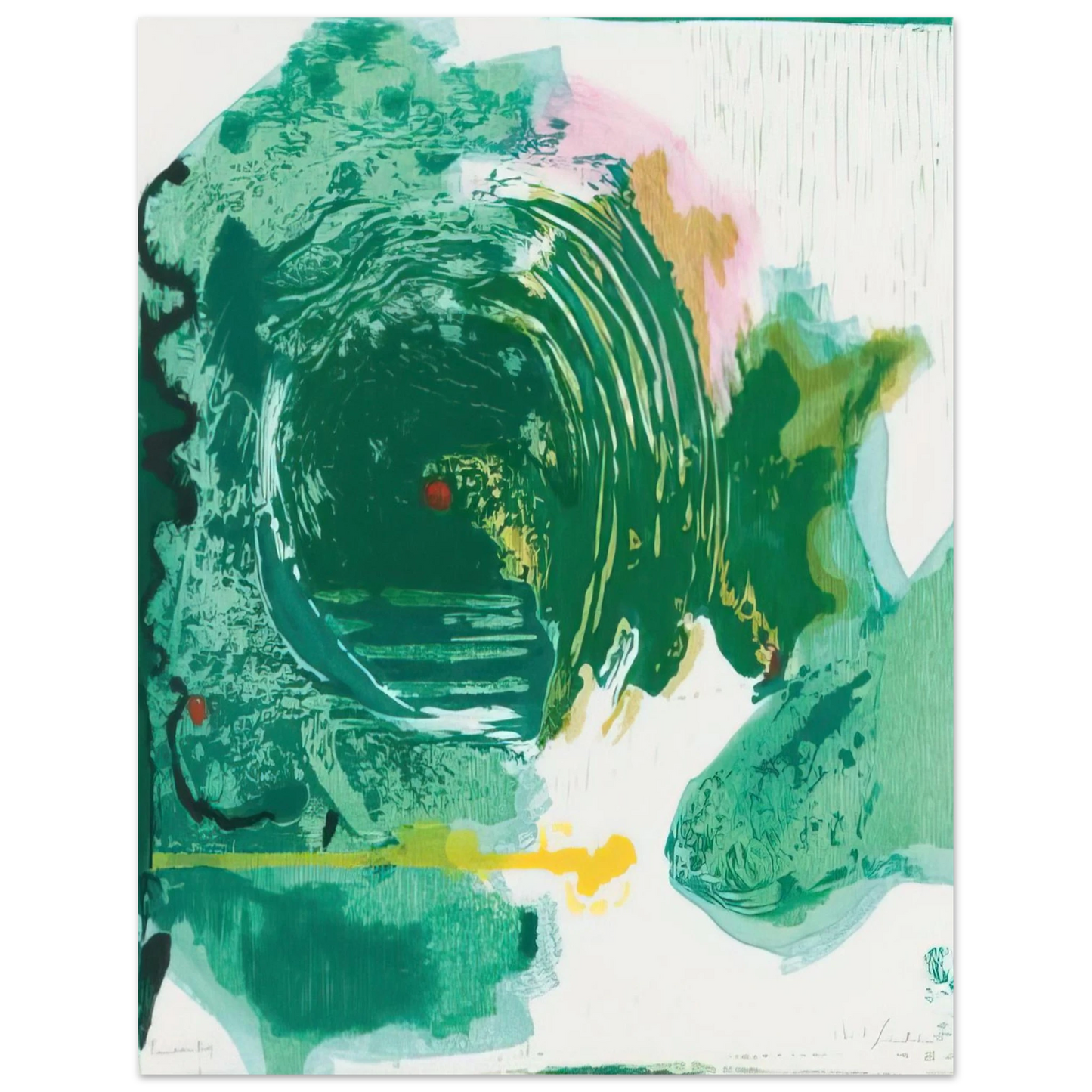 Helen Frankenthaler - Radius - 1993 Wall art - 13x18 cm / 5x7 inches - Premium Wooden Framed Poster With Fine Art Paper-canvas - Wood frame