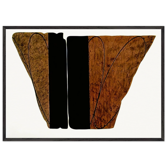 FRAGMENT VIII 2001 - Robert Mangold 70x100 cm / 28x40 inches Framed Art Print – Black Wooden Frame