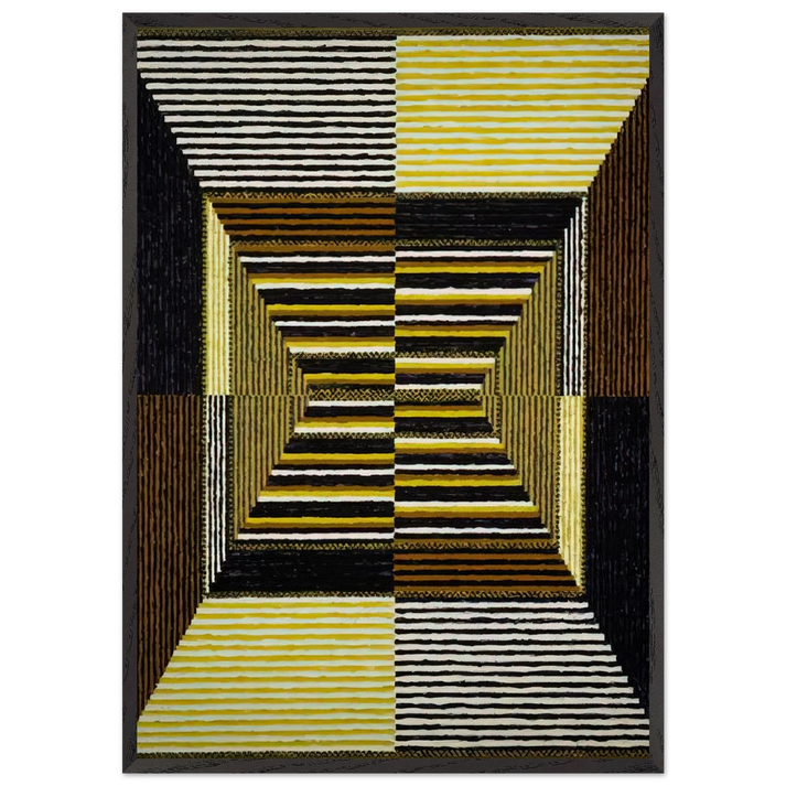 The Acrobatic Rectangle Per Eleven - 1967 - Alfred Jensen 70x100 cm / 28x40 inches Framed Art Print – Black Wooden Frame