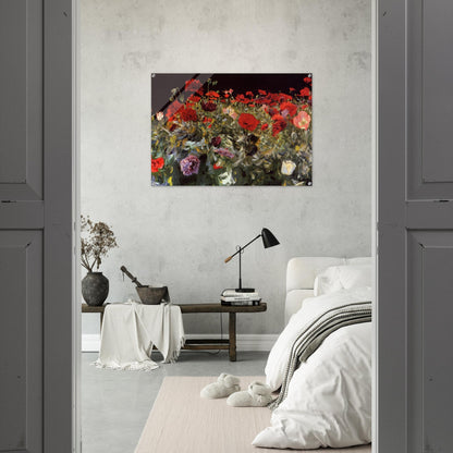 Poppies - John Singer Sargent Acrylic Print - 70x100 cm / 28x40″ inches | John Singer Sargent Wall Art | John Singer Sargent Prints