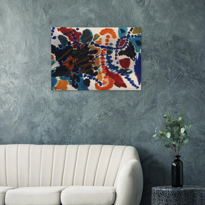 Von Goldfarben und Blau - 1953 - Ernst Wilhelm Nay Brushed Aluminum Print - 70x100 cm / 28x40 inches | Ernst Wilhelm Nay Aluminum Print | Ernst Wilhelm Nay Prints