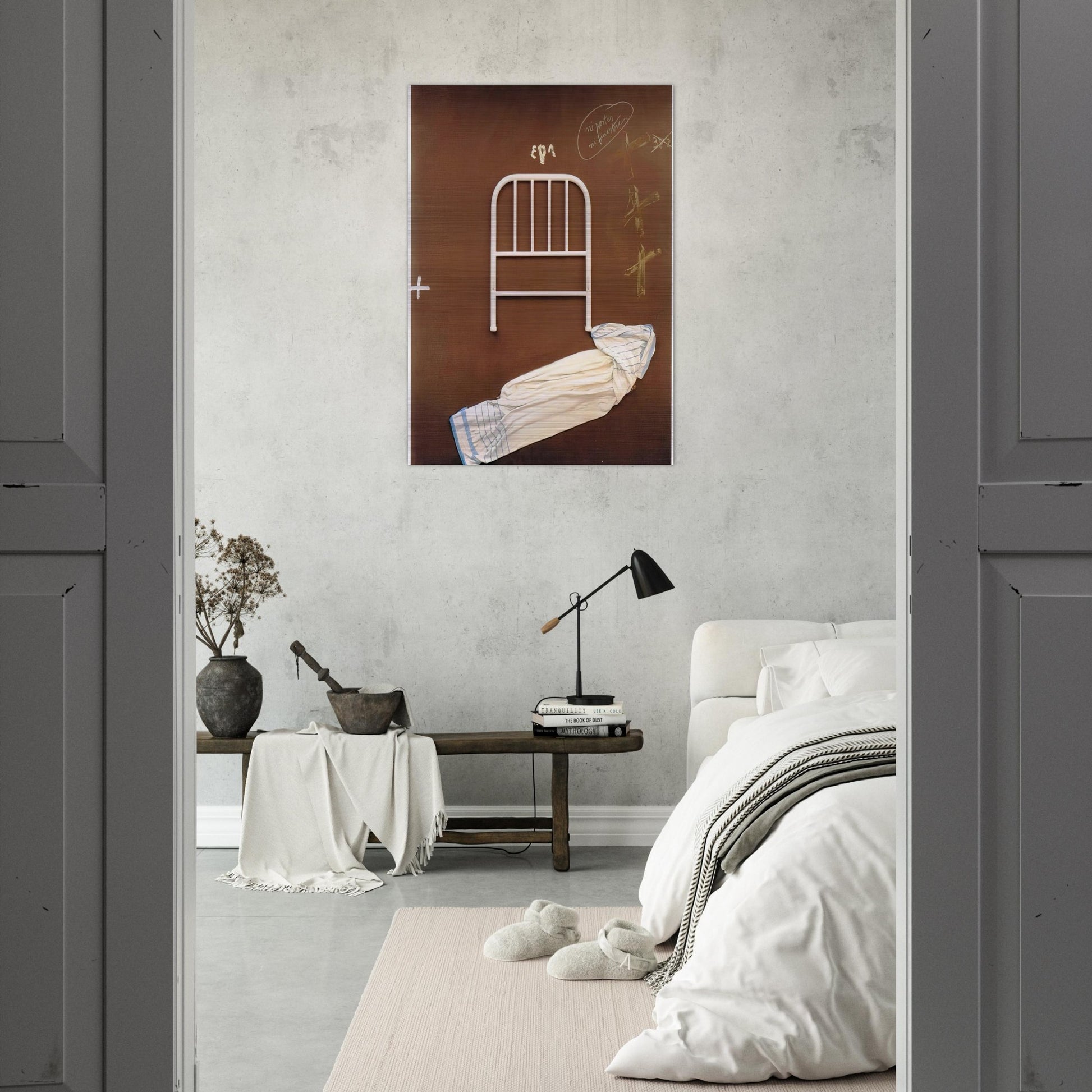 NO DOORS OR WINDOWS 1993 - Antoni Tapies Brushed Aluminum Print - 70x100 cm / 28x40 inches | Antoni Tapies Aluminum Print | Antoni Tapies Prints