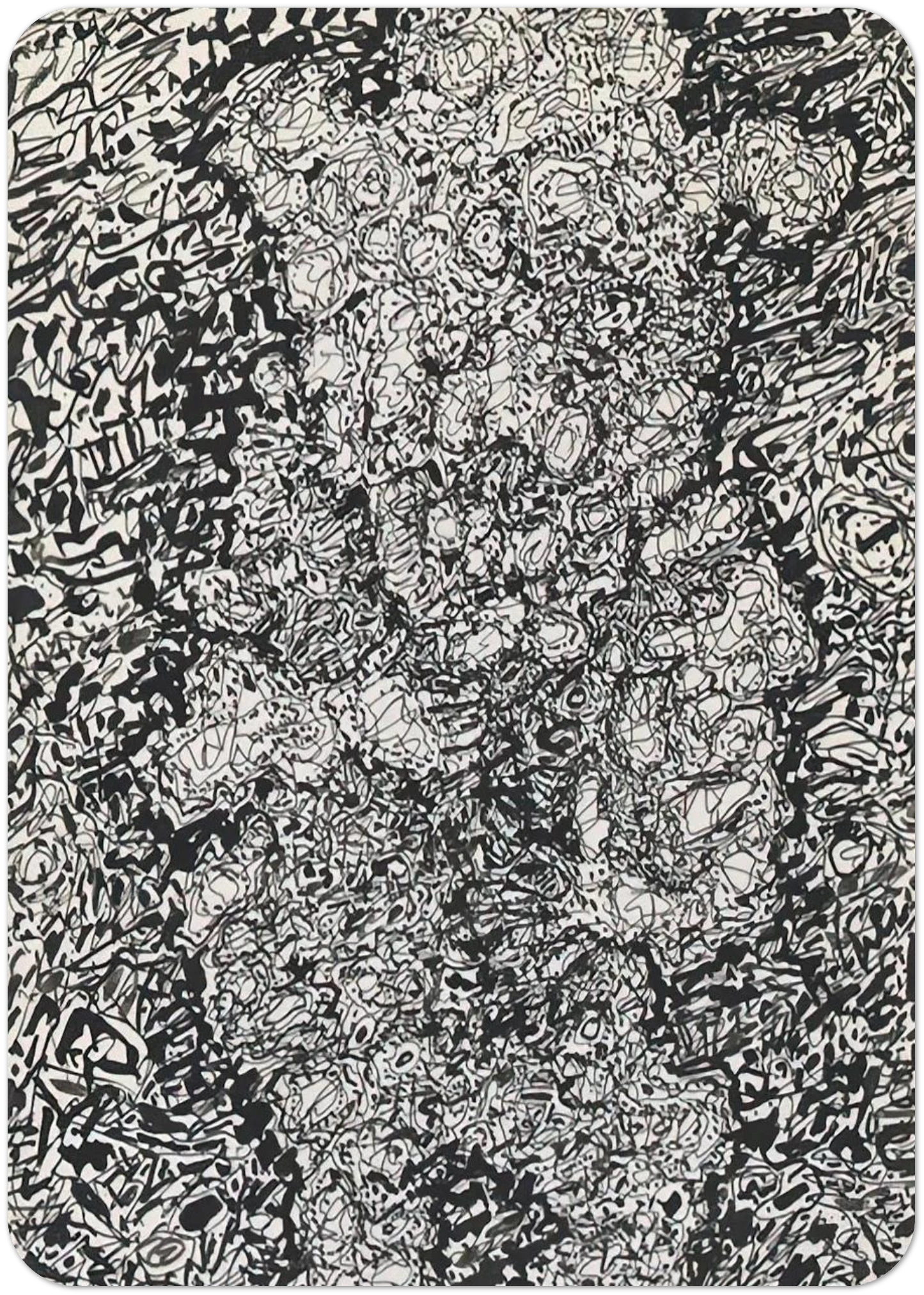 FIGURE WITH HAT IN A LANDSCAPE 1960 By Jean Dubuffet Pack of 10 Post Cards | Jean Dubuffet Post Cards | A6 (10.5 x 14.8 cm) - 4.1 x 5.8 inches