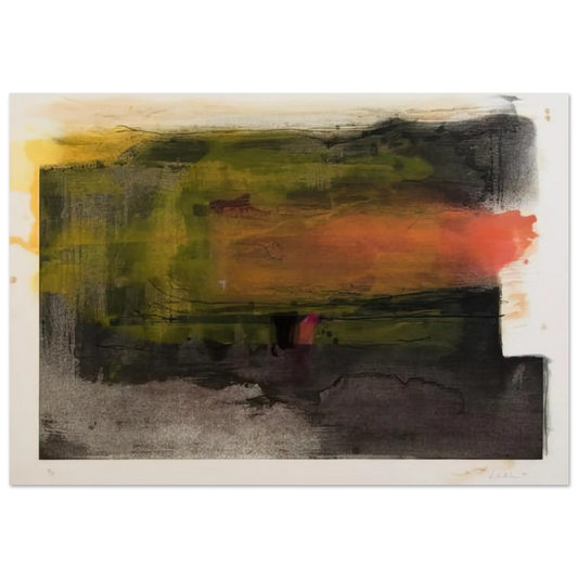 Helen Frankenthaler - Deep Sun - 1983 Wall art - 13x18 cm / 5x7 Inches - Fine Art Poster - -