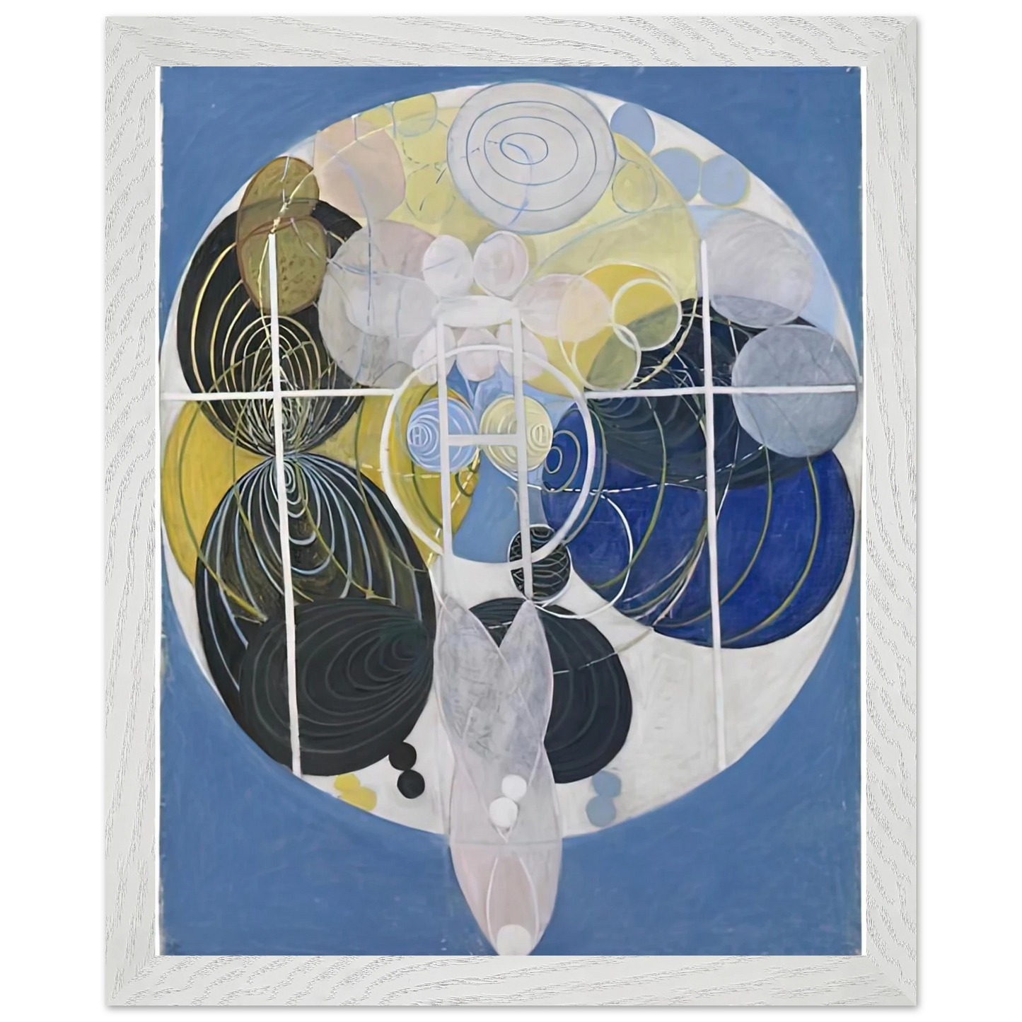 Hilma af Klint - THE LARGE FIGURE PAINTINGS NR 5 1907 Wall art - 40x50 cm / 16x20 inches - Premium Wooden Framed Poster With Fine Art Paper-canvas - Wood frame