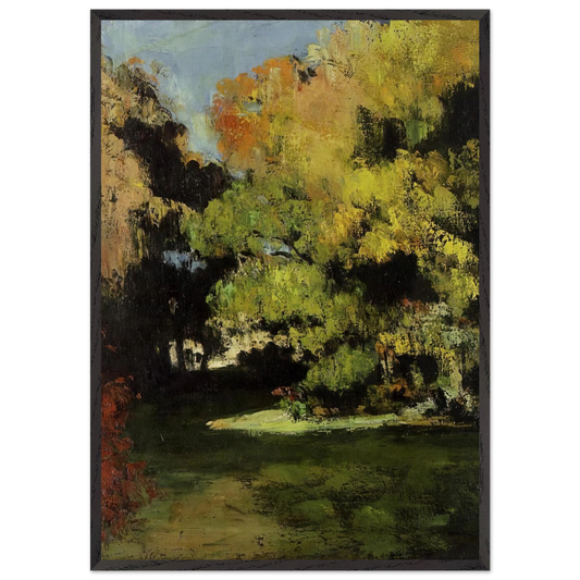 Clearing - Paul Cezanne 70x100 cm / 28x40 inches Framed Art Print – Black Wooden Frame
