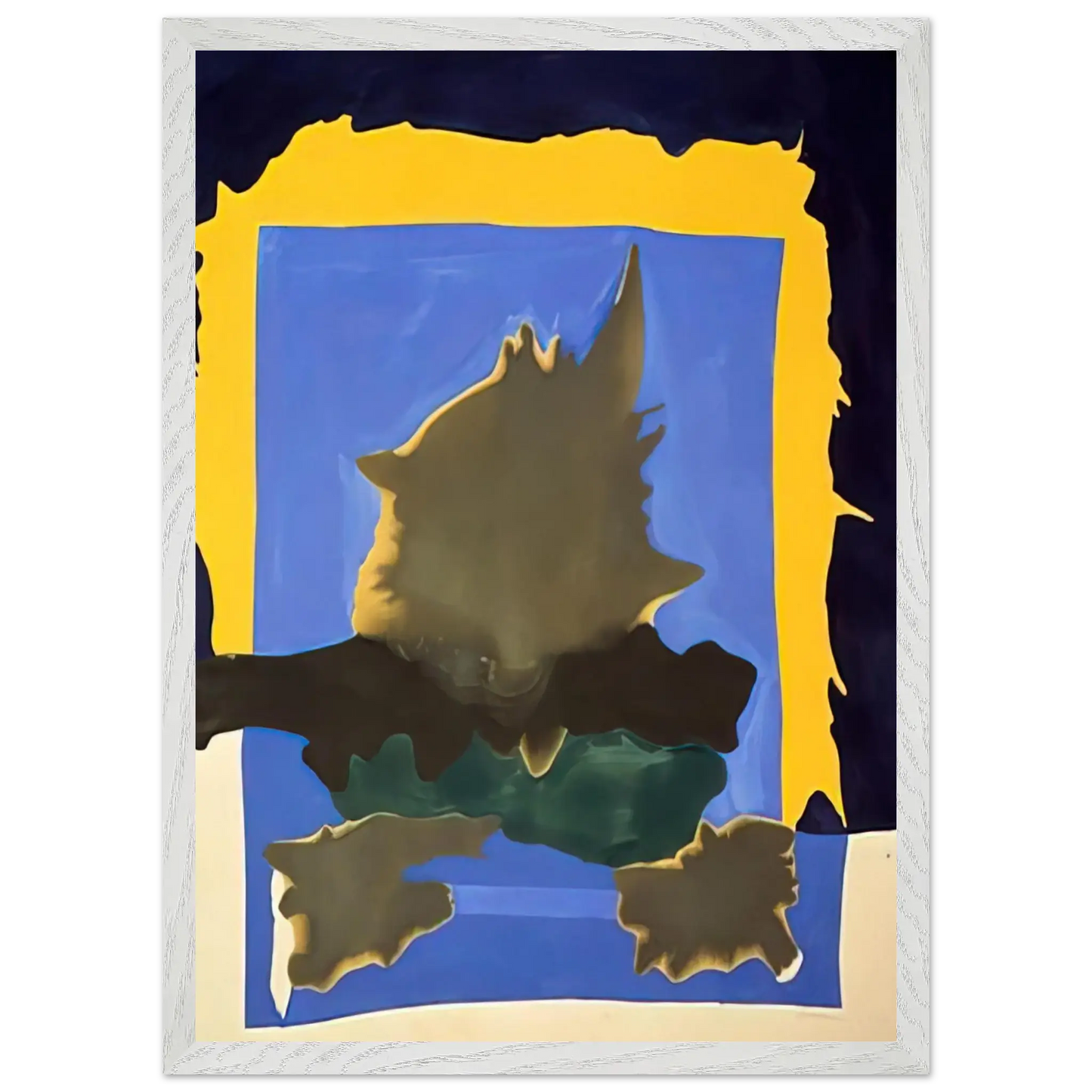 Helen Frankenthaler - Interior Landscape - 1964 Wall art - 30x40 cm / 12x16 Inches - Premium Wooden Framed Poster With Fine Art Paper - Black frame