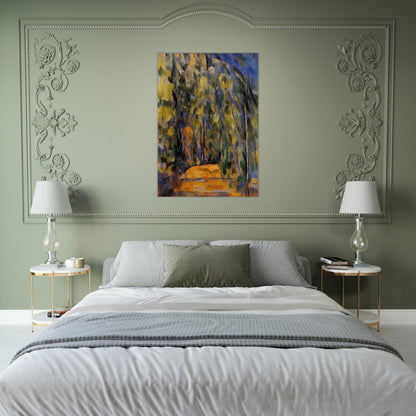 Bend in Forest Road - Paul Cézanne Brushed Aluminum Print - 70x100 cm / 28x40 inches | Paul Cézanne Aluminum Print | Paul Cézanne Prints