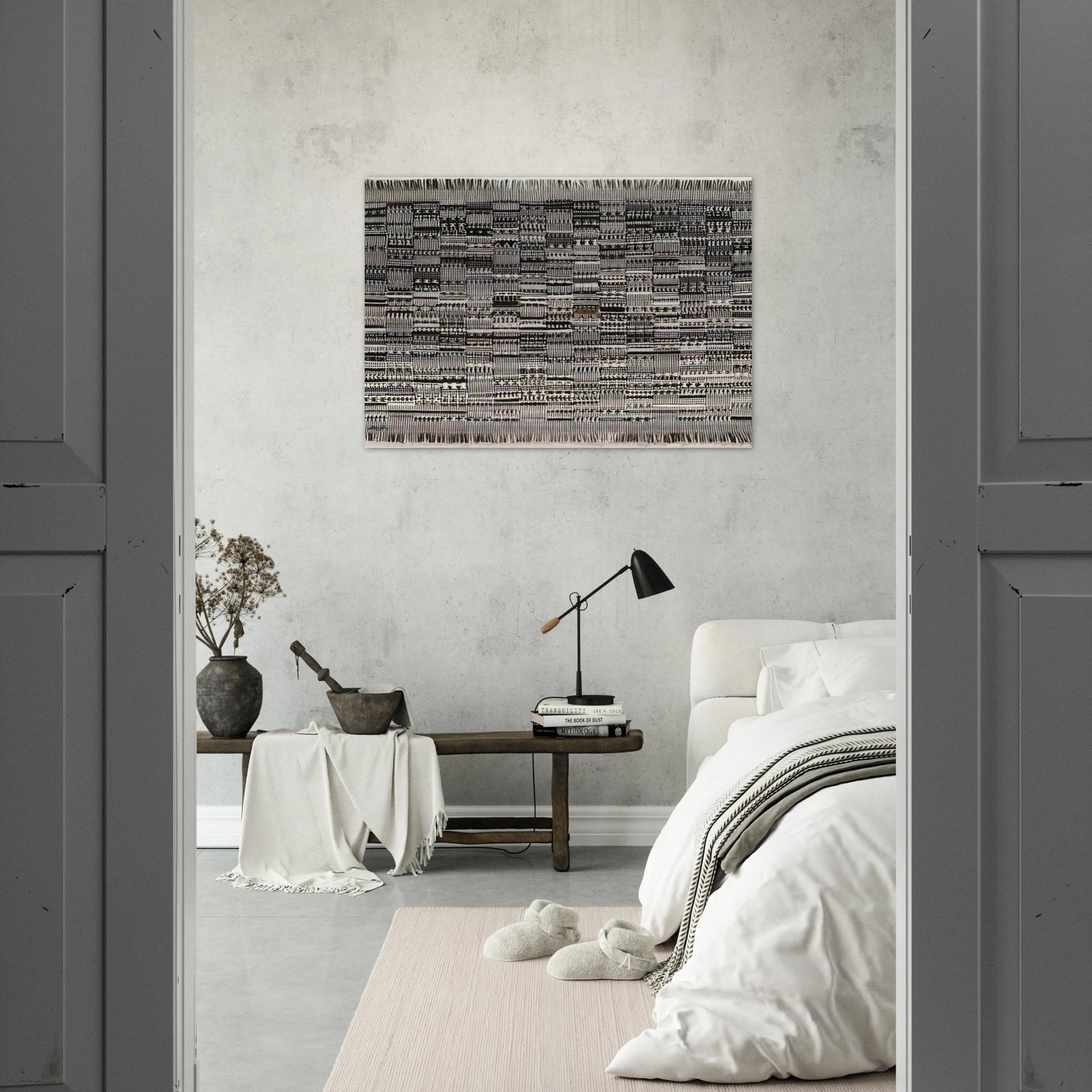 OPEN LETTER 1958 - Anni Albers Brushed Aluminum Print - 70x100 cm / 28x40 inches | Anni Albers Aluminum Print | Anni Albers Prints