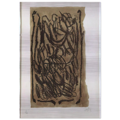 EL PA A LA BARCA 1963 - Antoni Tapies Brushed Aluminum Print - 70x100 cm / 28x40 inches | Antoni Tapies Aluminum Print | Antoni Tapies Prints