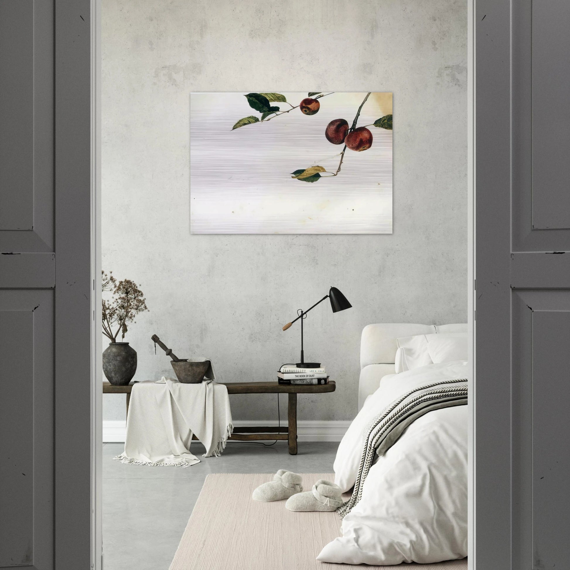 APPLES ON A BOUGH STUDY BEFORE PICKING - Andrew Wyeth Brushed Aluminum Print - 70x100 cm / 28x40 inches | Andrew Wyeth Aluminum Print | Andrew Wyeth Prints