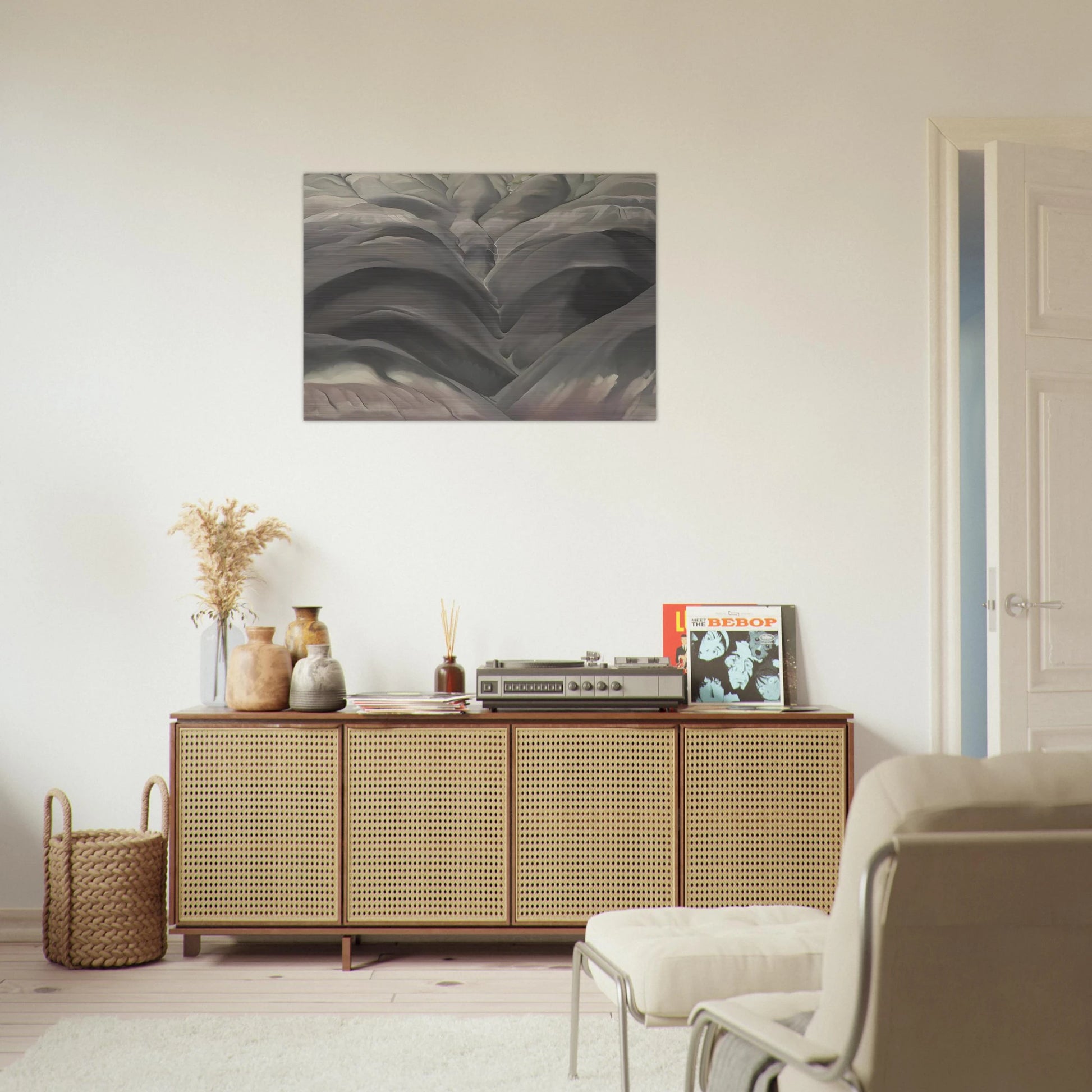 Black Place I - Georgia O'Keeffe Brushed Aluminum Print - 70x100 cm / 28x40 inches | Georgia O'Keeffe Aluminum Print | Georgia O'Keeffe Prints