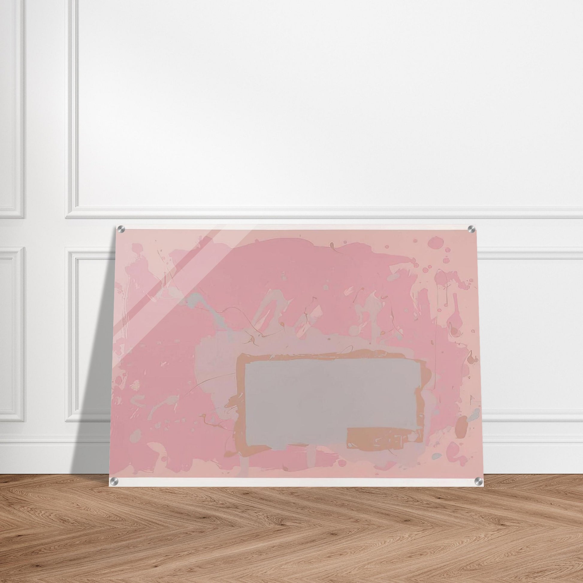 Grey  Blue on Pink - 1971 - John Hoyland Acrylic Print - 70x100 cm / 28x40″ inches