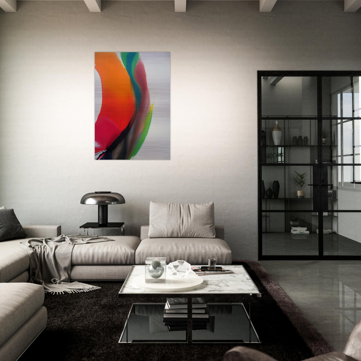 Phenomena Montezuma s Band - Paul Jenkins Brushed Aluminum Print - 70x100 cm / 28x40 inches | Paul Jenkins Aluminum Print | Paul Jenkins Prints