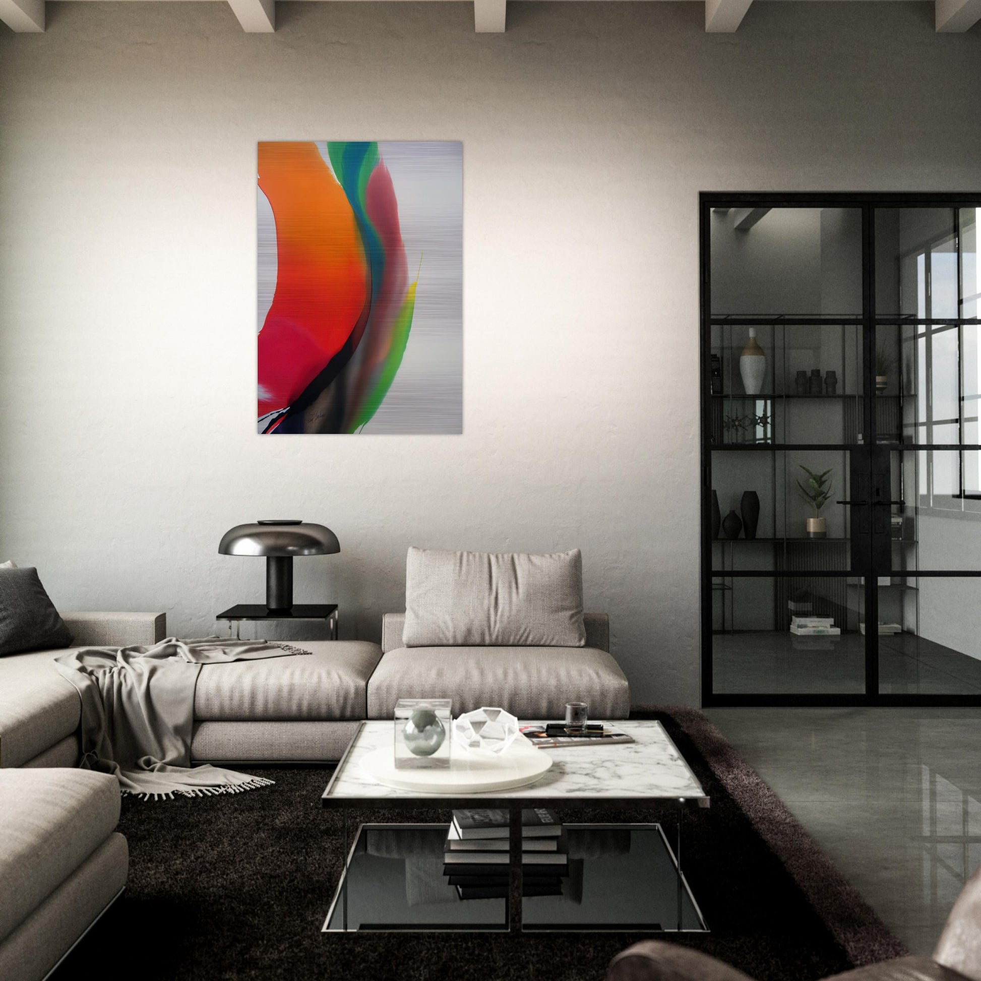Phenomena Montezuma s Band - Paul Jenkins Brushed Aluminum Print - 70x100 cm / 28x40 inches | Paul Jenkins Aluminum Print | Paul Jenkins Prints