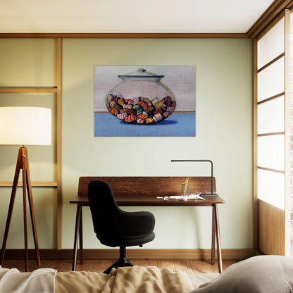 Glassed Candy - 1969 - Wayne Thiebaud Brushed Aluminum Print - 70x100 cm / 28x40 inches | Wayne Thiebaud Aluminum Print | Wayne Thiebaud Prints