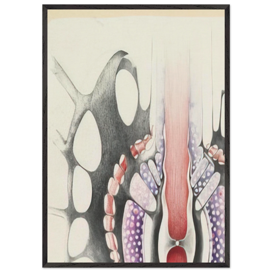 UNTITLED 1967 1 - Lee Bontecou 70x100 cm / 28x40 inches Framed Art Print – Black Wooden Frame