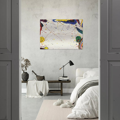 #2 Pri-Rain - Sam Francis Brushed Aluminum Print - 70x100 cm / 28x40 inches | Sam Francis Aluminum Print | Sam Francis Prints