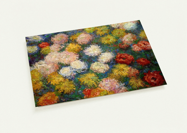 Chrysanthemums By claude monet Pack of 10 Post Cards | claude monet Post Cards | A6 (10.5 x 14.8 cm) - 4.1 x 5.8 inches