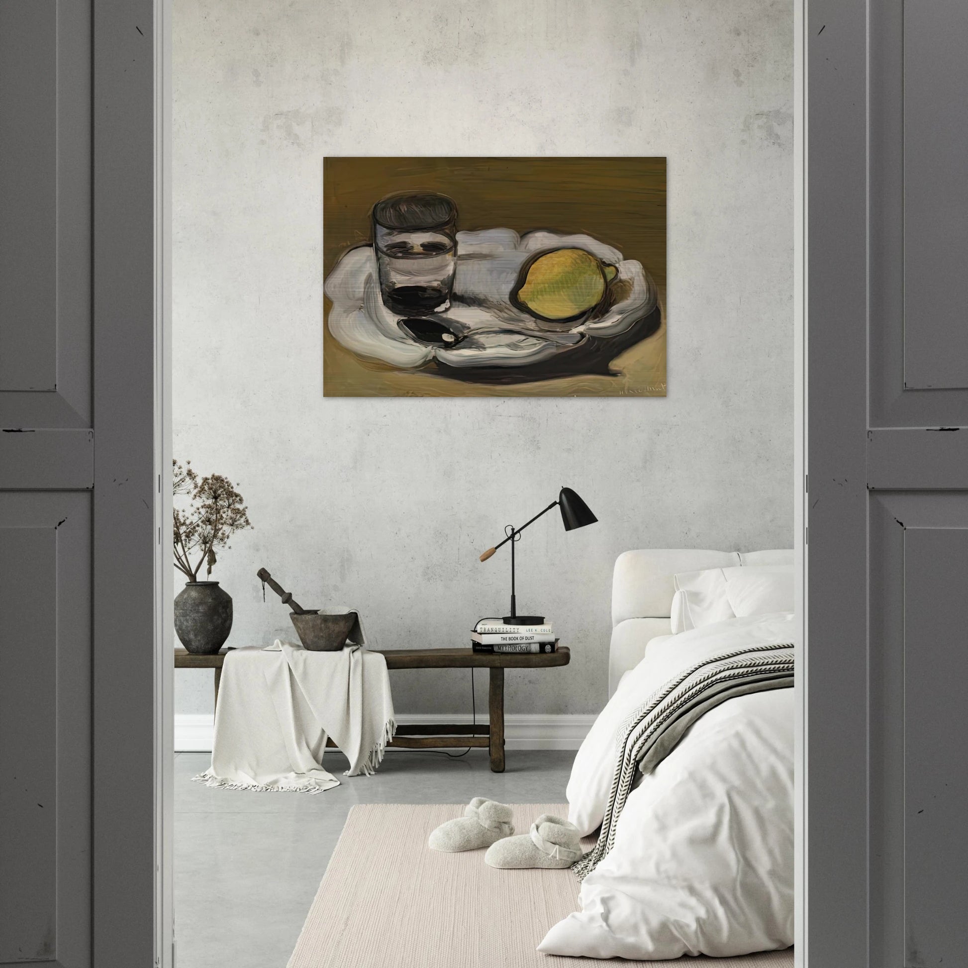 STILL LIFE WITH LEMON 1917 - Henri Matisse Brushed Aluminum Print - 70x100 cm / 28x40 inches | Henri Matisse Aluminum Print | Henri Matisse Prints