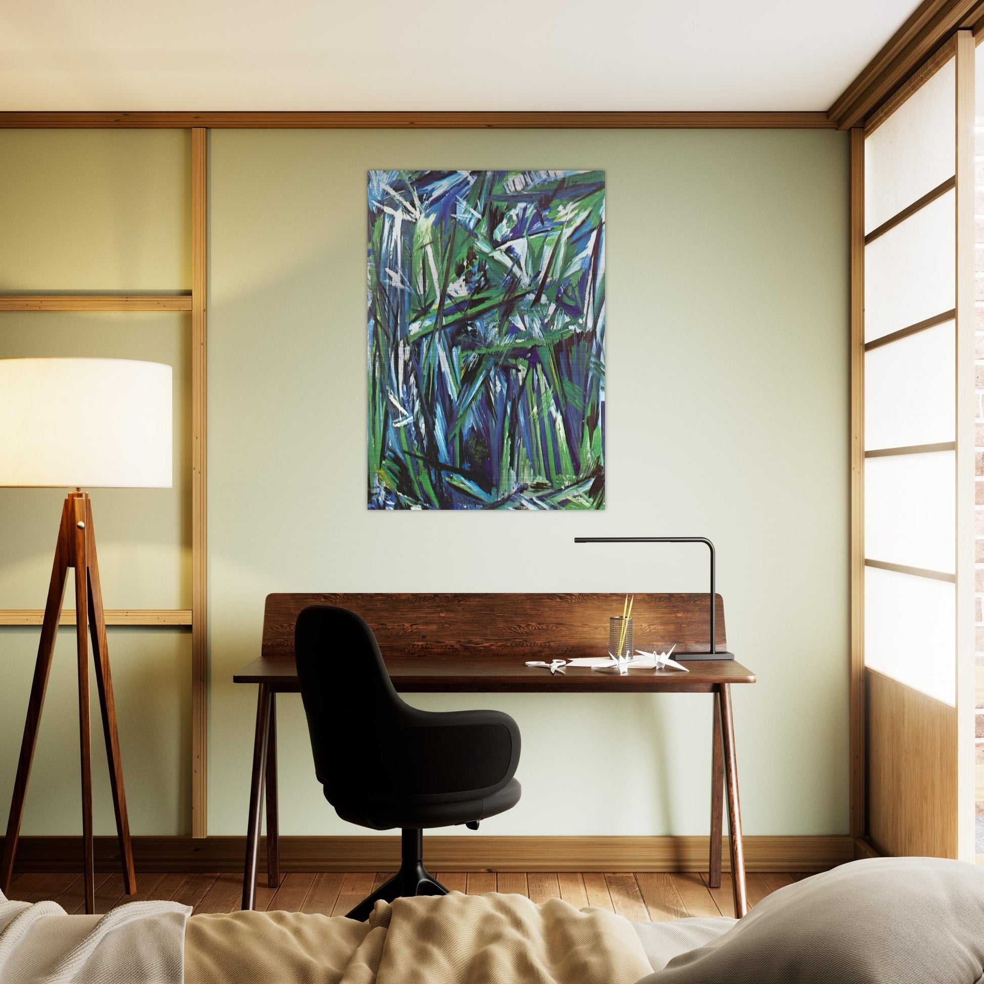 Green Forest - 1911 - Natalia Goncharova Brushed Aluminum Print - 70x100 cm / 28x40 inches | Natalia Goncharova Aluminum Print | Natalia Goncharova Prints