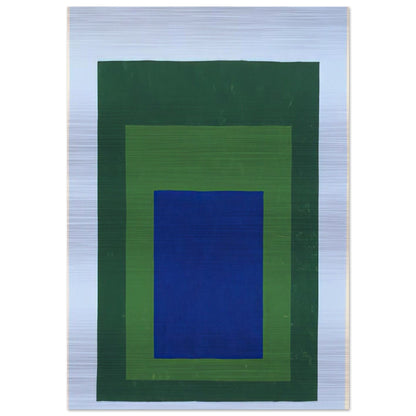 HOMAGE TO THE SQUARE BLUE GREEN 1950 - Josef Albers Brushed Aluminum Print - 70x100 cm / 28x40 inches | Josef Albers Aluminum Print | Josef Albers Prints